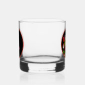 Tulp schilderen - Oorspronkelijke blowerende kunst Whisky Glas (Links)