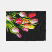 Tulp Schilderij - Originele Bloem Kunst Fleece Deken (Voorkant (Horizontaal))