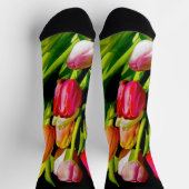 Tulp Schilderij - Originele Bloem Kunst Sokken (Top)