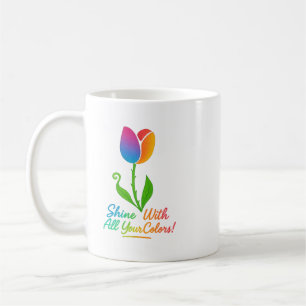 Tulp - schitteren met al je kleuren! Klassieke wit Koffiemok
