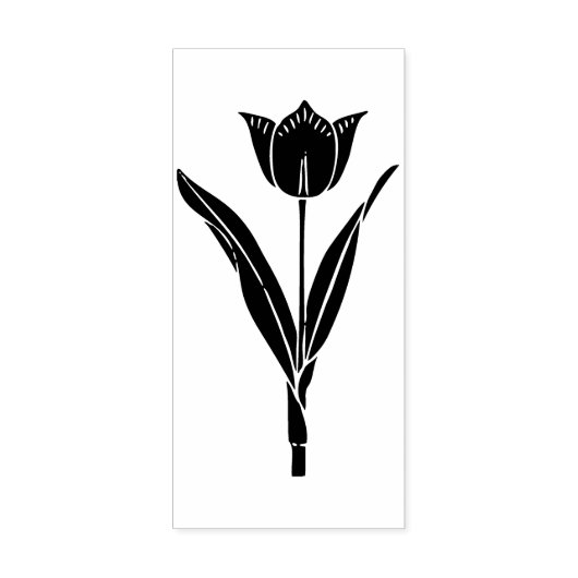 Tulp silhouet kunst stempel (Afrduk)
