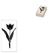 Tulp silhouet kunst stempel (Gestempeld)