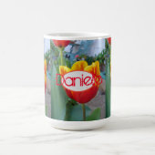 Tulp Sinaasappel Rode Vrouwen Naam Foto Kunst Mok (Center)