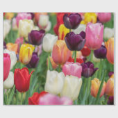 Tulp Spring Flowers Garden Floral Geel Roze Rood Cadeaupapier (Vlak)