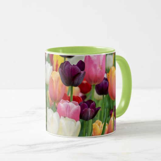 Tulp Spring Flowers Garden Floral Geel Roze Rood Mok (Voorkant rechts)