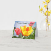 Tulp Spring Joy Earth Day Groet Kaart (Gele Bloem)