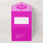 Tulp sterren roze gala dinegebeurtenis all in one uitnodiging (Buitenkant)