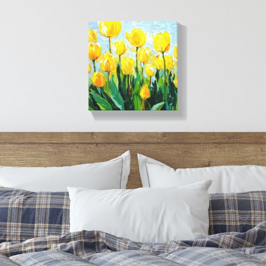 Tulp Stretched Canvas Muurdecoratie (Insitu (Slaapkamer))