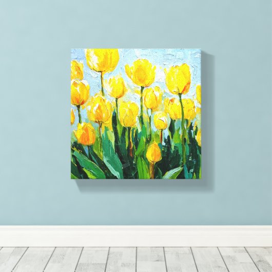 Tulp Stretched Canvas Muurdecoratie (Insitu (Houten vloer))