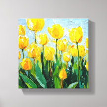 Tulp Stretched Canvas Muurdecoratie