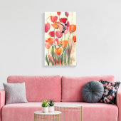 Tulp Symfonie Opgerekt Canvasprint Canvas Afdruk (Insitu (Woonkamer))
