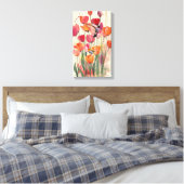 Tulp Symfonie Opgerekt Canvasprint Canvas Afdruk (Insitu (Slaapkamer))
