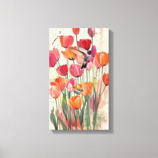 Tulp Symfonie Opgerekt Canvasprint Canvas Afdruk (Voorkant)