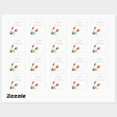 Tulp Tango Vierkante Sticker (Vel)