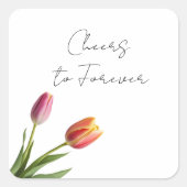 Tulp Tango Vierkante Sticker (Voorkant)