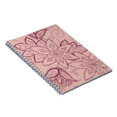 Tulp Tattoo-laptop (Roos) Notitieboek (Rechterzijde)