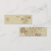 Tulp Tattoo Profile Cards (Zand) Mini Visitekaartje (Voorkant / Achterkant)
