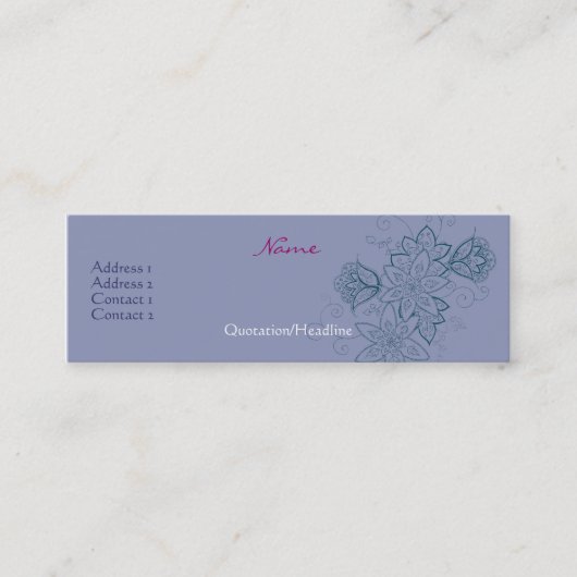 Tulp Tattoo Slim Profile Cards (Dusk) Mini Visitekaartje (Voorkant)