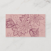 Tulp Tattoo Visitekaartjes (Roos) (Achterkant)