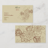 Tulp Tattoo Visitekaartjes (zand) (Voorkant / Achterkant)