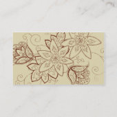 Tulp Tattoo Visitekaartjes (zand) (Achterkant)