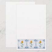 Tulp Tegeltjes Kunst Briefpapier Vintage (Voorkant / Achterkant)