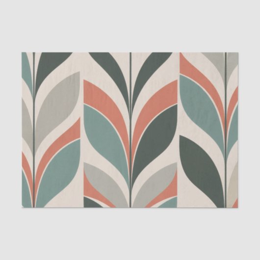 Tulp Tissuepapier in Mid-Century Modern stijl (Voorkant)