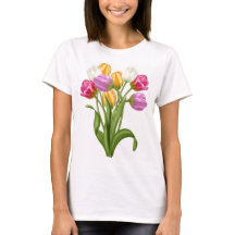Tulp TShirt voor vrouwelijke bloemen