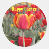 Tulp Tuin Pasen Sticker (Voorkant)