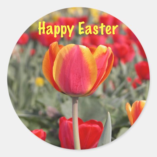 Tulp Tuin Pasen Sticker (Voorkant)