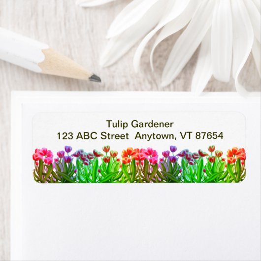 Tulp Tuin Regenboog  Etiket (Insitu)