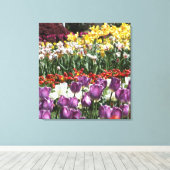 Tulp Tuin Verpakt Canvas Print (Insitu (Houten vloer))