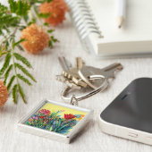 Tulp tuinmagneten sleutelhanger (Zijkant)