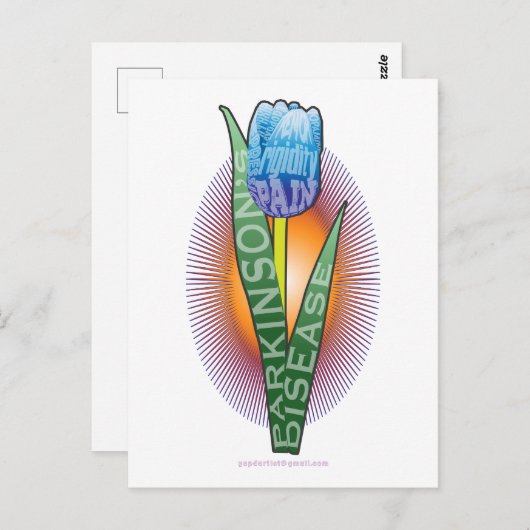 Tulp van de ziekte van Pakinsons Briefkaart (Voorkant / Achterkant)