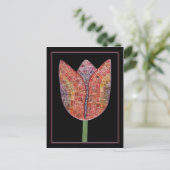 Tulp van postzegels - briefkaart (Staand voorkant)
