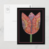 Tulp van postzegels - briefkaart (Voorkant / Achterkant)
