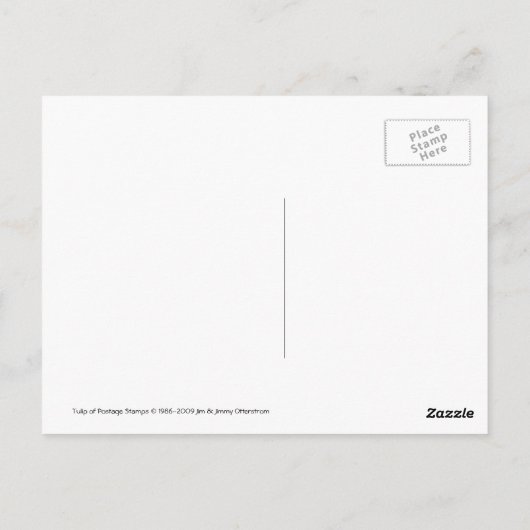 Tulp van postzegels - briefkaart (Achterkant)