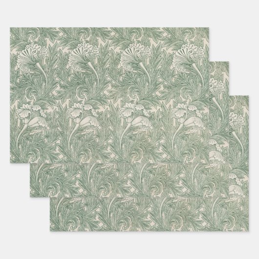 Tulp van William Morris,  Bloemenkunst Inpakpapier Vel (Set)