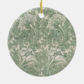 Tulp van William Morris,  Bloemenkunst Keramisch Ornament (Achterkant)