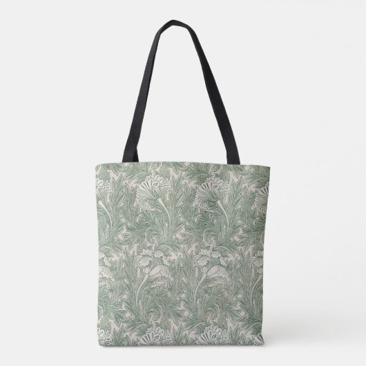 Tulp van William Morris,  Bloemenkunst Tote Bag (Achterkant)