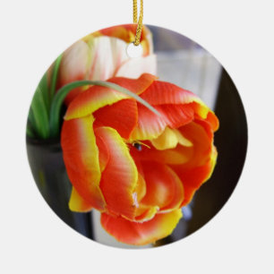 Tulp van zijde keramisch ornament
