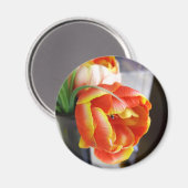 Tulp van zijde magneet (Voorkant / Achterkant)
