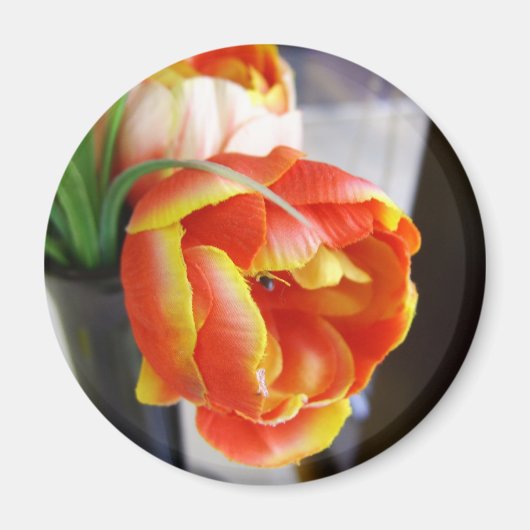 Tulp van zijde magneet (Voorkant)
