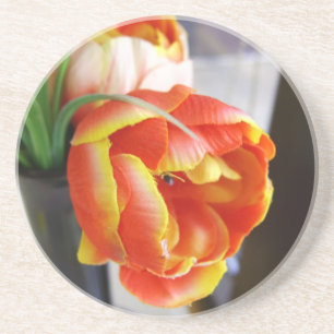 Tulp van zijde zandsteen onderzetter