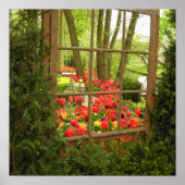 Tulp vensterafdruk poster (Voorkant)