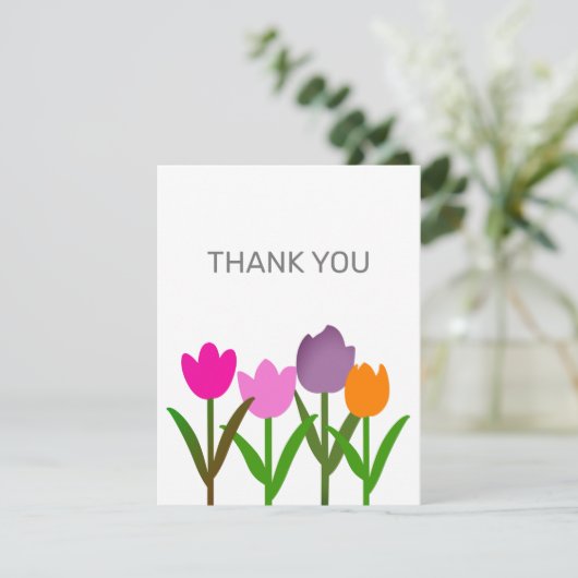 Tulp ventilator Dank u wel notitiekaarten Notitiekaartje (Staand voorkant)