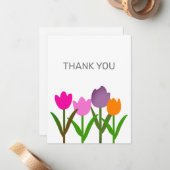 Tulp ventilator Dank u wel notitiekaarten Notitiekaartje (Voorkant / Achterkant in situ)