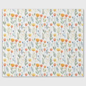 Tulp verjaardagscadeau inpakpapier voor haar (Vlak)