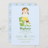 Tulp verjaardagsuitnodiging kaart (Voorkant / Achterkant)