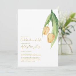 Tulp viering van het leven rouwkaart kaart